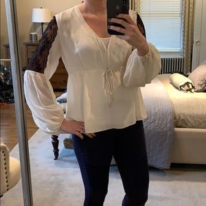 Rachel Zoe Silk/Lace Blouse